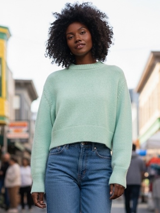 Tuckernuck Sweaters - Tuckernuck NEW Mint Chip Aiden Chunky Knit Long Sleeve Crewneck Sweater Size L